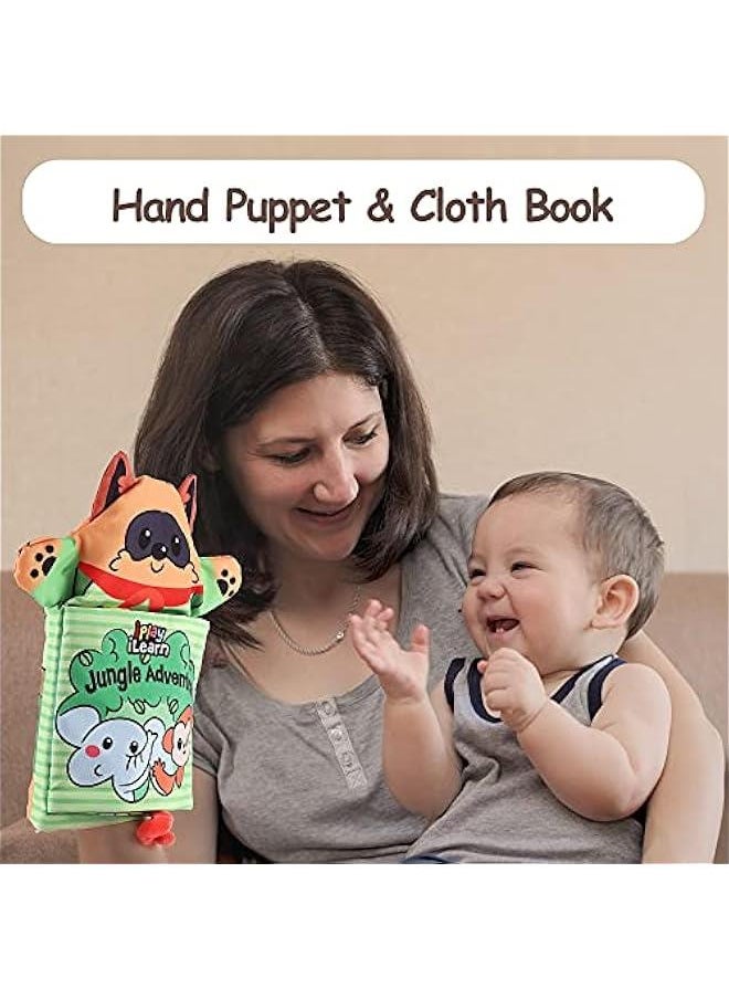 Soft Baby Books 1 Year Old, Babies Animal Cloth Book 6-12 Month, Infant Touch Feel Crinkle Book, Toddler Carseat Crib Bedtime Toy, Newborn Birthday Easter Gift 9 18M 2 3 Yr Kid Boy Girl