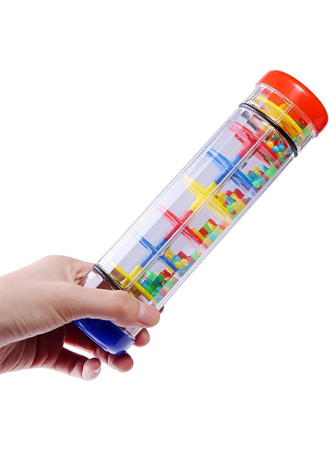 2 Pack Rainmaker Rain Stick Musical Instrument for Babies, Toddlers and Kids, 8 Inch Rainfall Rattle Tube Rainstick Shaker Toy