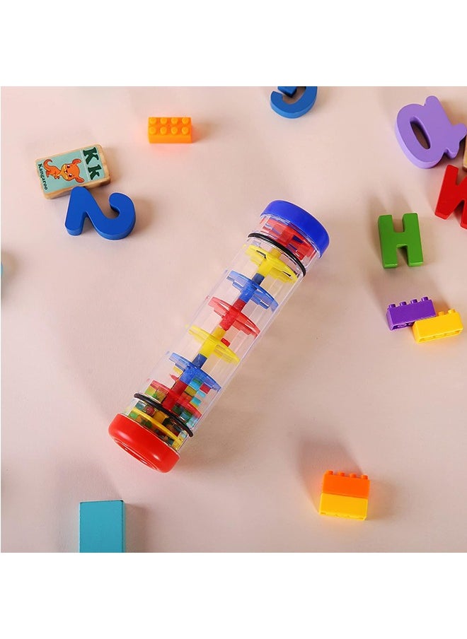2 Pack Rainmaker Rain Stick Musical Instrument for Babies, Toddlers and Kids, 8 Inch Rainfall Rattle Tube Rainstick Shaker Toy