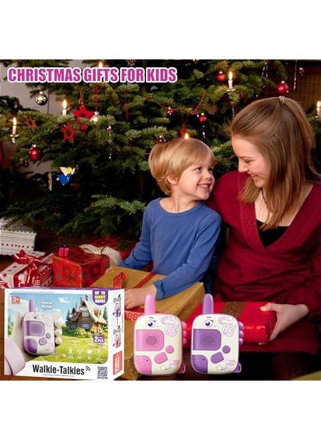 Walkie Talkies Toys for Girls:Unicorn Toys 2 Pack Birthday Gifts for 3 4 5-7 8 Year Old Girls Toy for 4 5 6 7 8-10 Year Old Camping Outdoor Games, Stocking Stuffers for Girls Kids