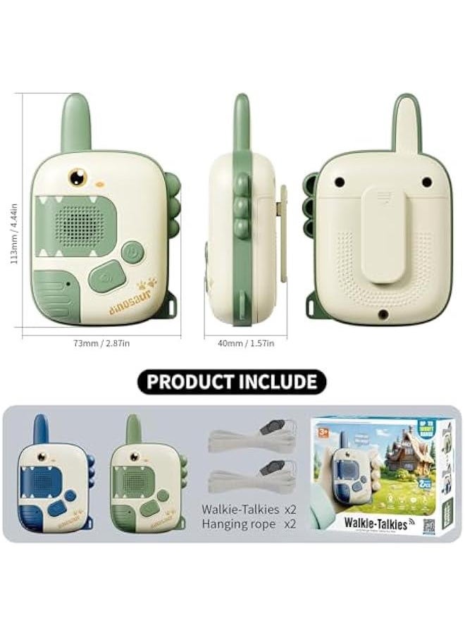Kids Walkie Talkies Toys for Boys:Dinosaur Toys 2 Pack Birthday Gifts for 3 4 5-7 8 Year Old Boys Toys for 4 5 6 7 8-10 Year Old Camping Outdoor Games, Stocking Stuffers for Boys Girls