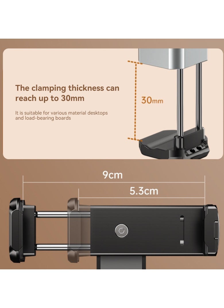 Clip-On Phone Holder 360° Rotatable, Portable Universal Phone Stand for Desk, Tables