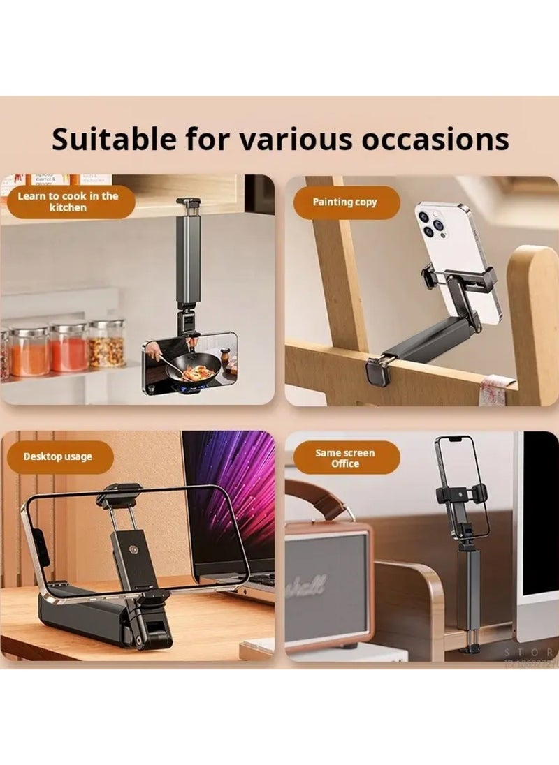 Clip-On Phone Holder 360° Rotatable, Portable Universal Phone Stand for Desk, Tables