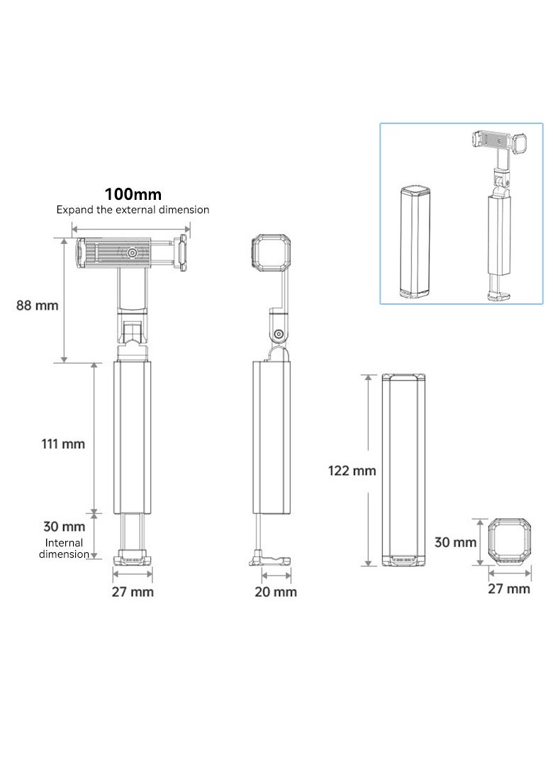 Clip-On Phone Holder 360° Rotatable, Portable Universal Phone Stand for Desk, Tables