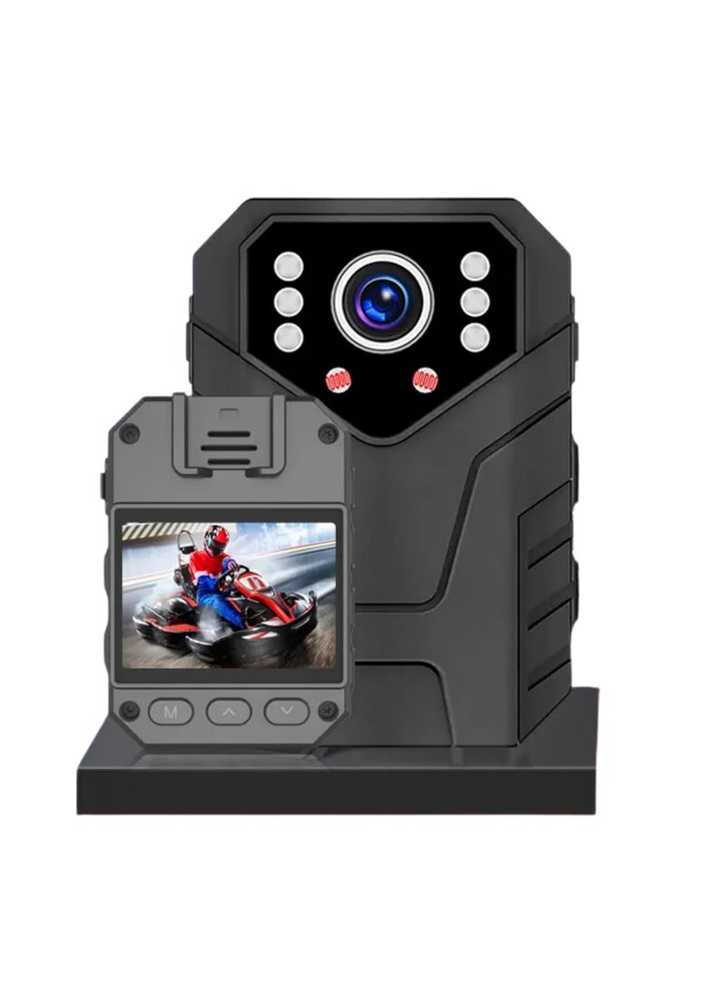 Drumstone (Security 𝐒𝐩𝐞𝐜𝐢𝐚𝐥 𝟏𝟓 𝐘𝐞𝐚𝐫𝐬 Warranty Mini Body Camera with Audio & 4K Video Recording, 180° Rotating Lens, Wearable Clip Hidden Security Cam,Night View, Loop Recording- Black