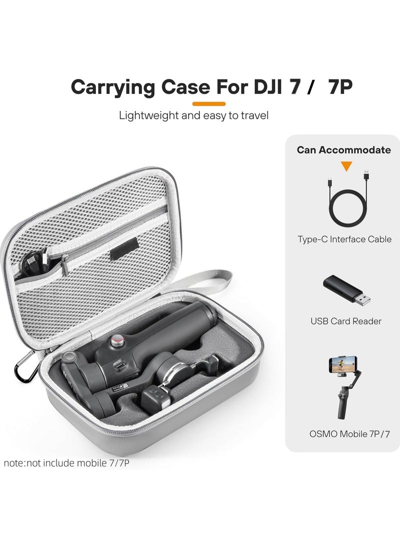Carry Case for Osmo Mobile 7P/Mobile 7, Portable Storage PU Shoulder Bag for DJI Osmo Mobile 7P Gimbal Stabilizer Accessories