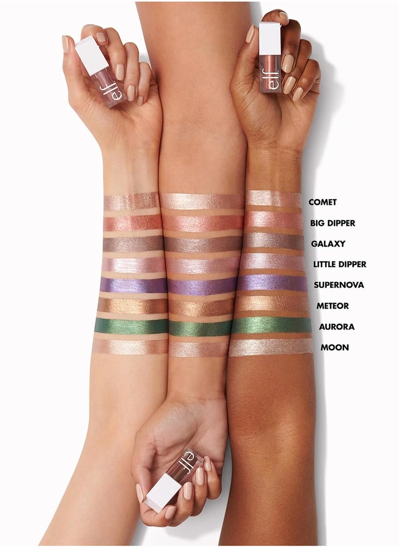 liquid metallic eyeshadow quick-drying long-lasting gel-based formula one-swipe pigmented coverage vegan cruelty-free Aurora