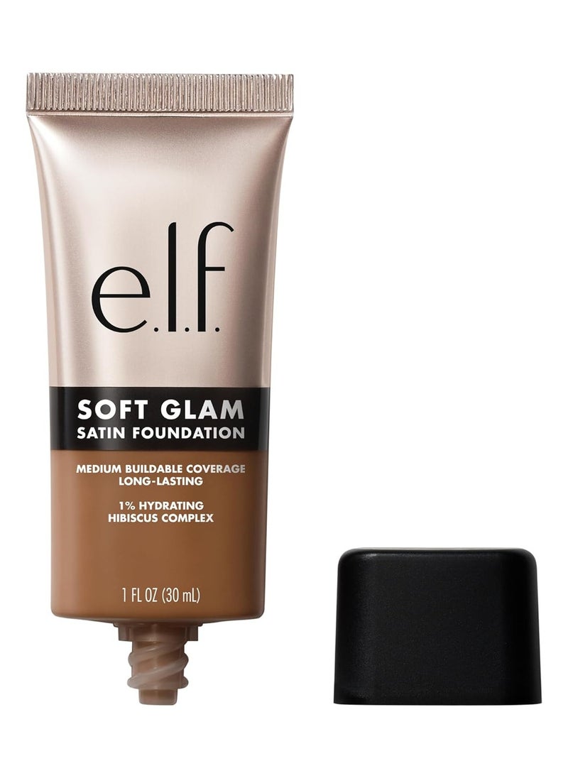soft glam liquid foundation medium coverage long lasting buildable smooth satin finish vegan and cruelty free  53 Deep Neutral