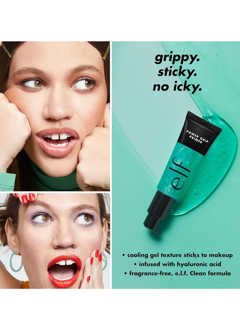 power grip primer with 4 percent niacinamide gel based hydrating face primer evens skin brightens grips makeup vegan and cruelty free 0 point 8 fl oz blue