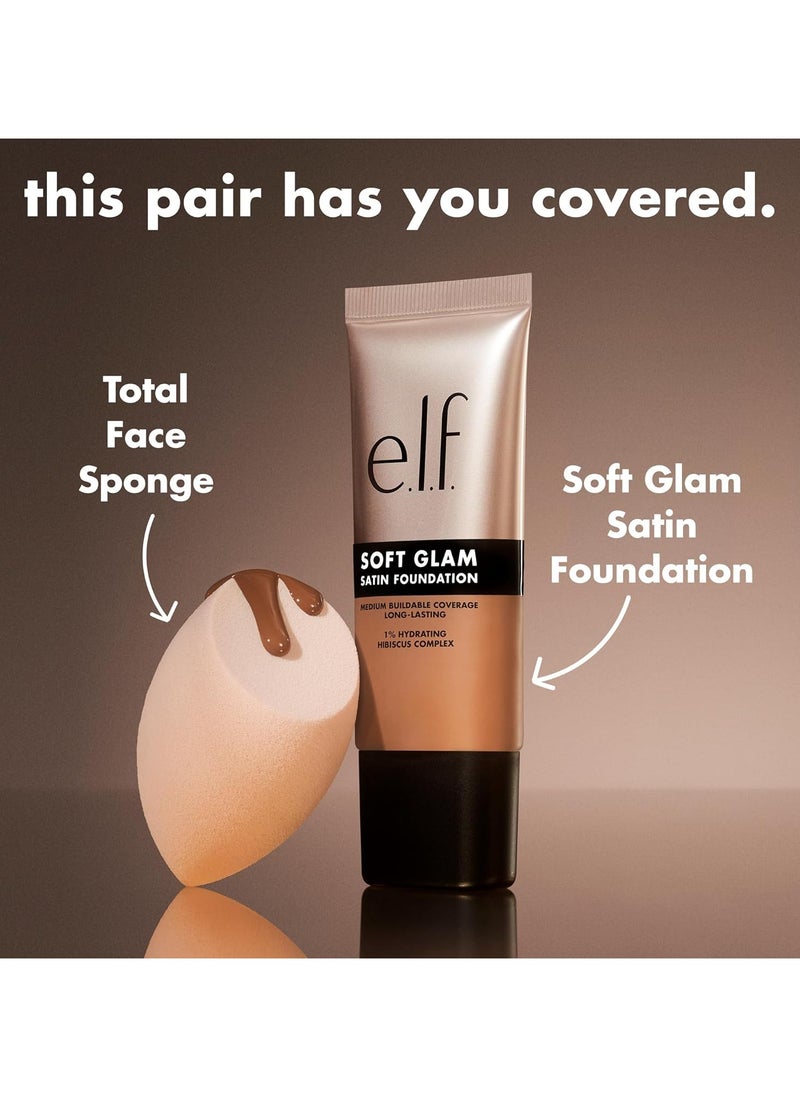 soft glam liquid foundation medium coverage long lasting buildable smooth satin finish vegan and cruelty free 44 Tan Cool