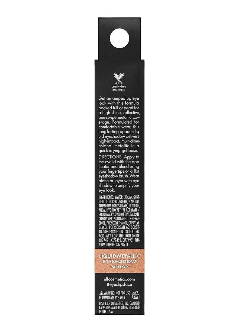 liquid metallic eyeshadow quick-drying long-lasting gel-based formula one-swipe pigmented coverage vegan cruelty-free meteor