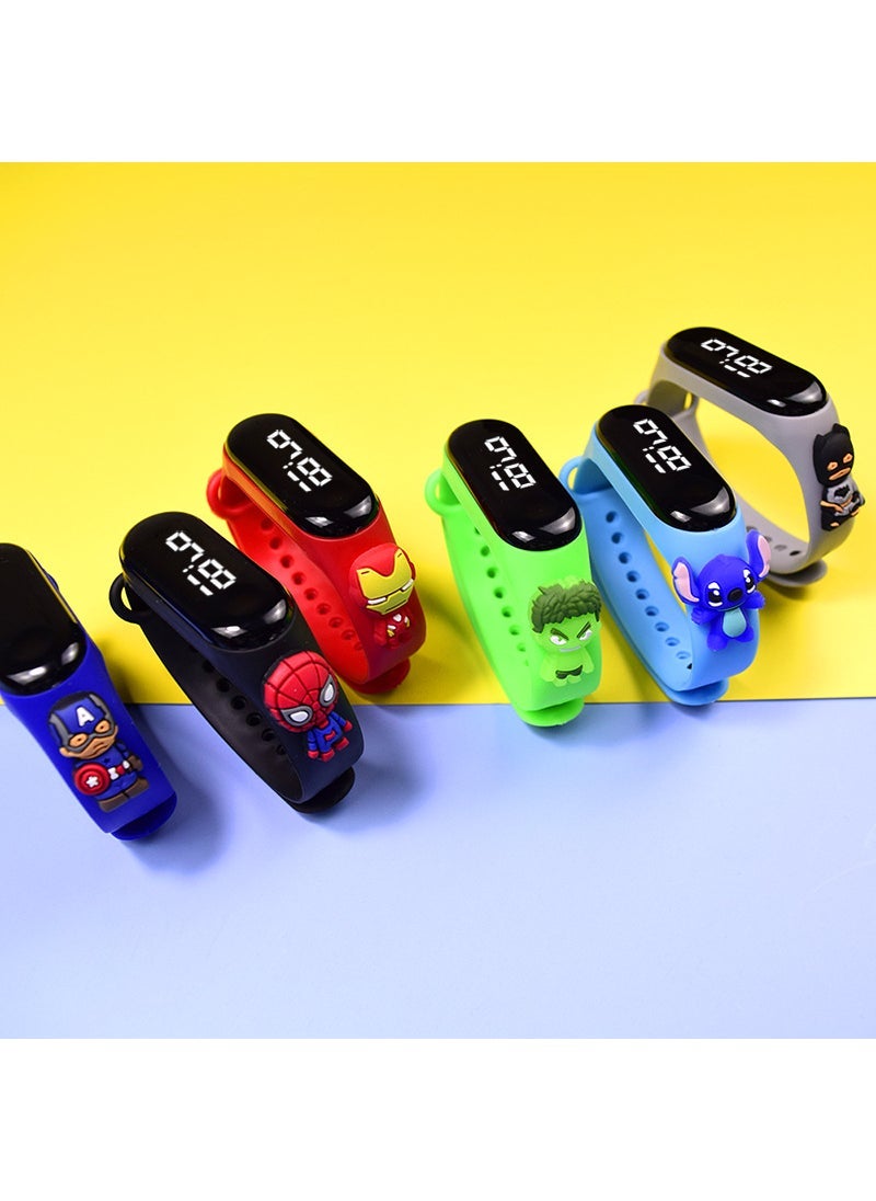 Kids Cartoon LED Watch Waterproof Touch Yellow Pikachu