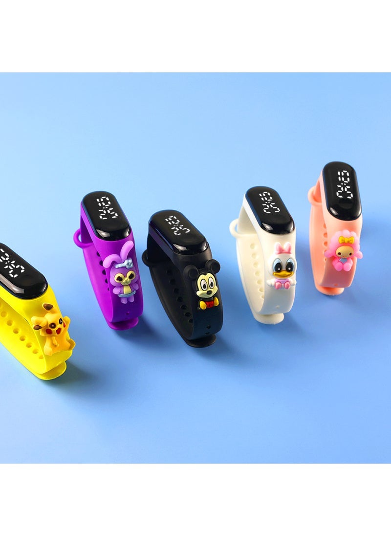 Kids Cartoon LED Watch Waterproof Touch Yellow Pikachu