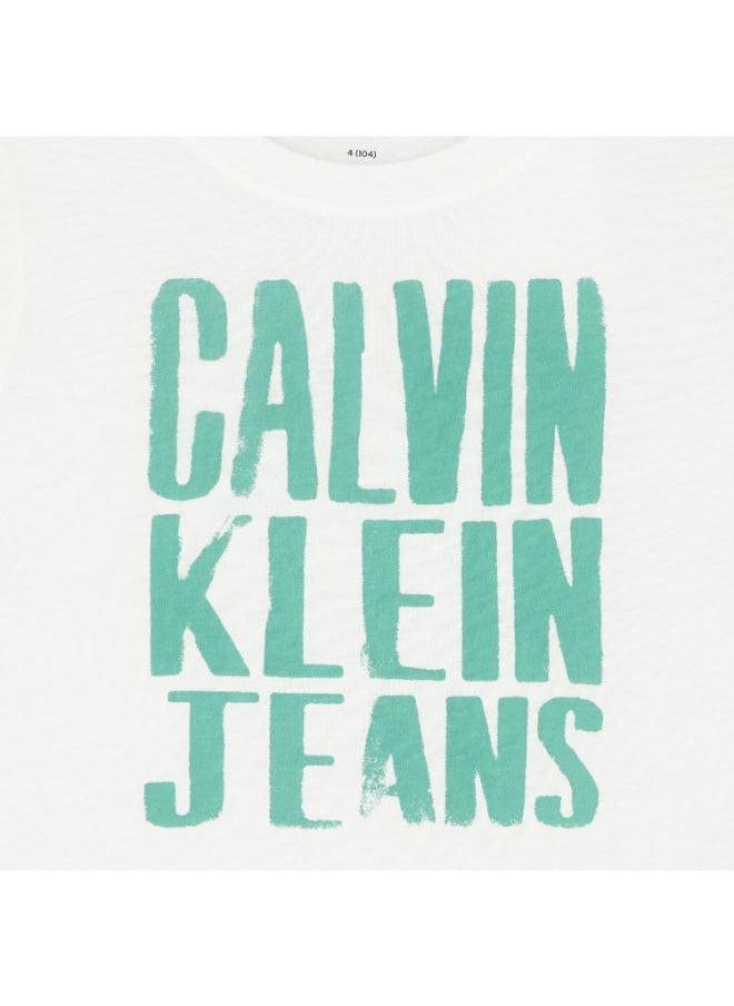 Kids  Slogan Print Crew Neck T-Shirt