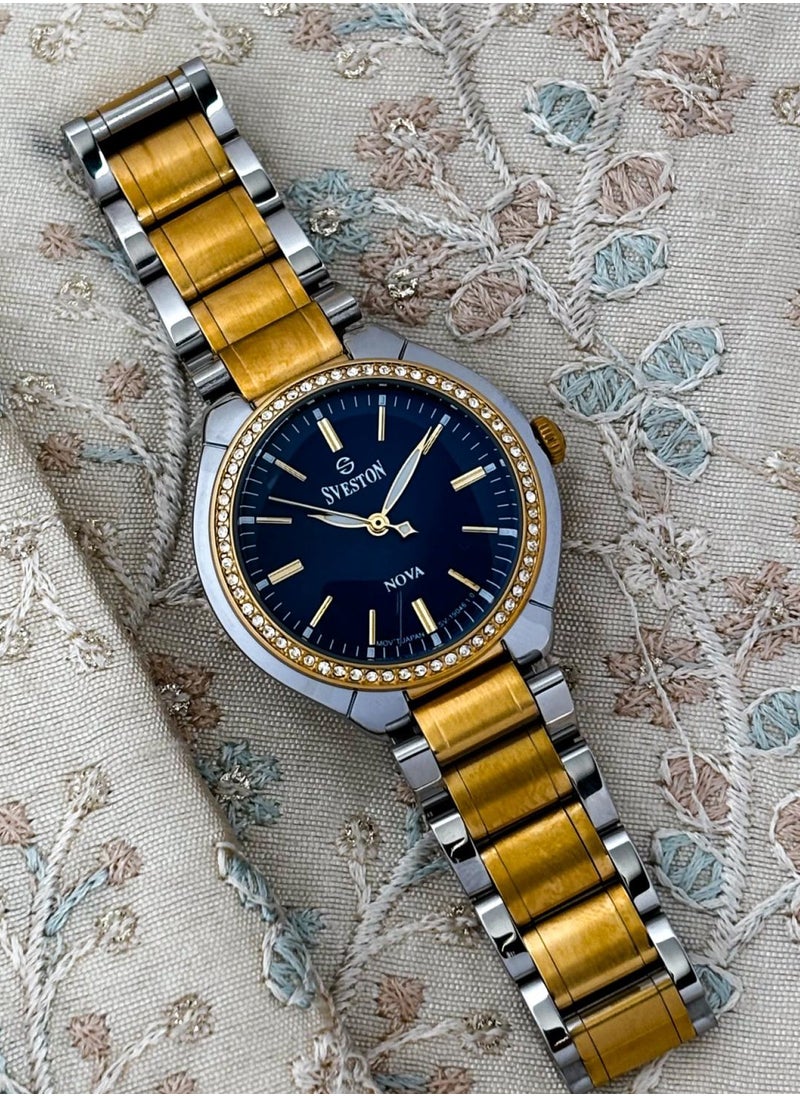 Nova Women's Analog Quartz Two Tone Stainless Steel Watch SV 1904
