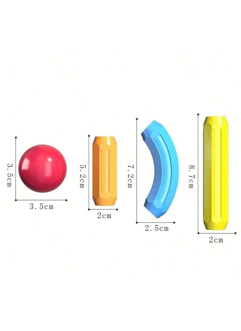 64pcs Magnetic Ball and Stick Building Set for Kids - Colorful 3D Construction Toy, Encourages Creativity, Fine Motor Skills, and Problem-Solving - Easy-to-Assemble Educational Set, Perfect for , Bi