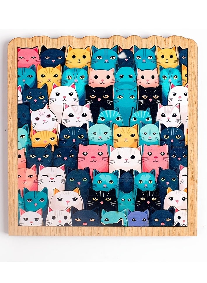 Ultra-Challenging Square Jigsaw Puzzle - Mixed Colors, Adhesive Board Material, Perfect for Adults u0026 Youngsters