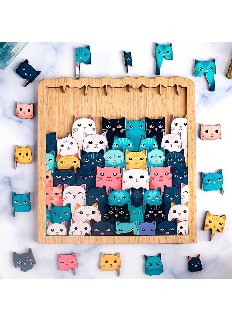 Ultra-Challenging Square Jigsaw Puzzle - Mixed Colors, Adhesive Board Material, Perfect for Adults u0026 Youngsters