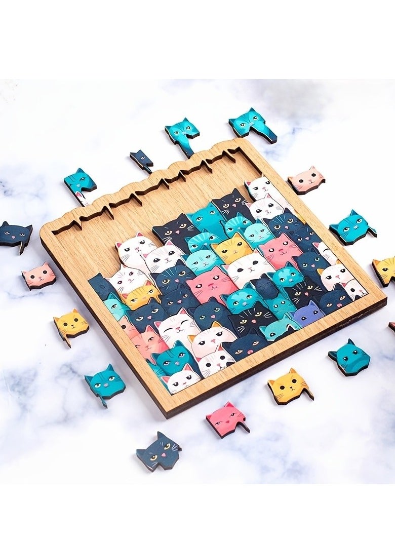 Ultra-Challenging Square Jigsaw Puzzle - Mixed Colors, Adhesive Board Material, Perfect for Adults u0026 Youngsters