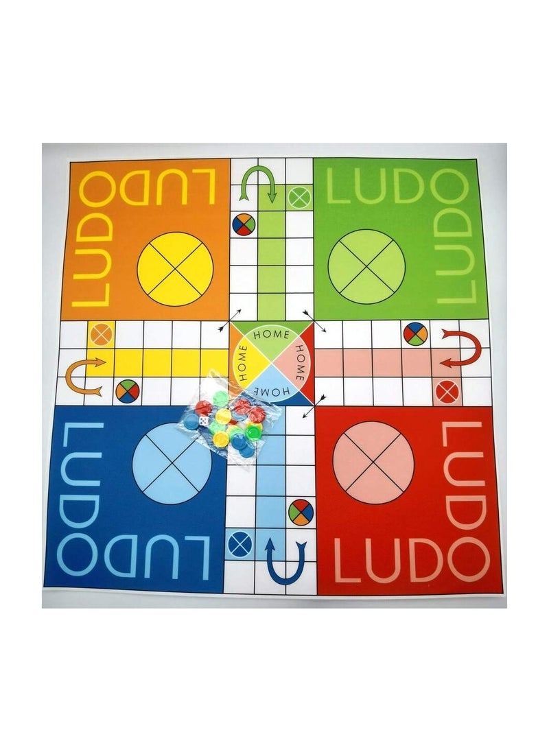 Ludo Board Game Set for 6+ Years Kids Adults, Indoor Ludo Board Game, Travel Strategy Dice Game for 4 Players, Classic Family Board Games