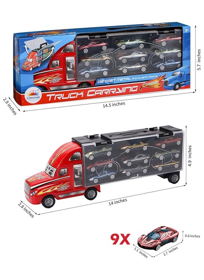 9-Piece Deluxe Cars Toy Set: A Great Birthday Gift Idea for Kids, Party Favor Toy Cars Suitable for Boys and Girls,car toys,kids toys,gift toys,toys for boys(Red)