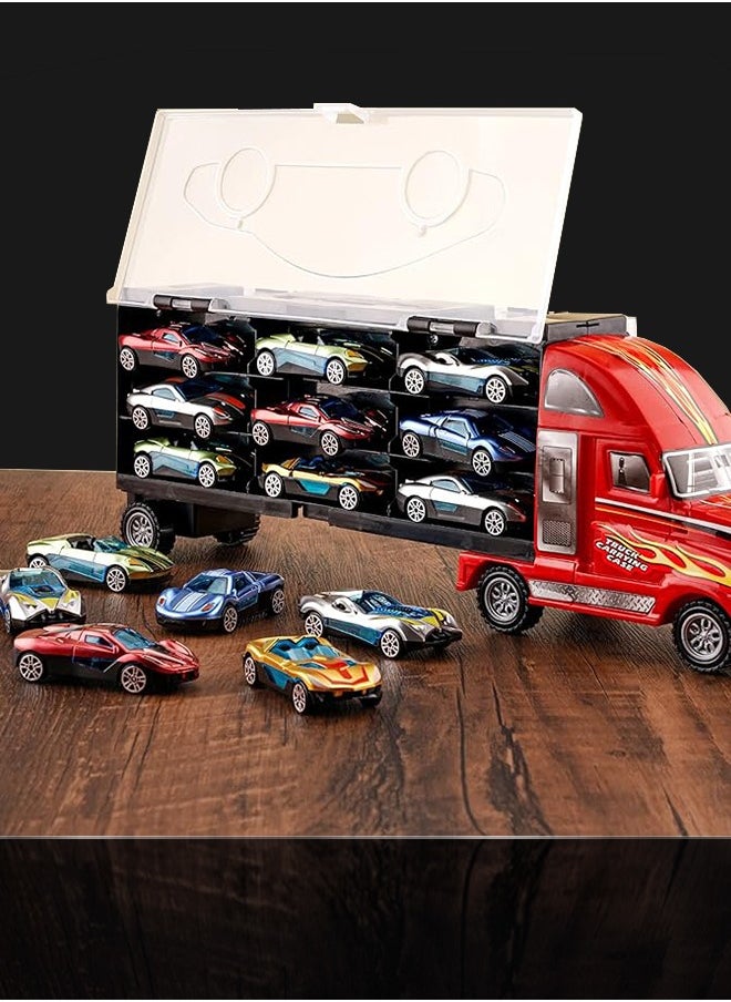9-Piece Deluxe Cars Toy Set: A Great Birthday Gift Idea for Kids, Party Favor Toy Cars Suitable for Boys and Girls,car toys,kids toys,gift toys,toys for boys(Red)