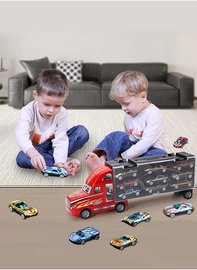 9-Piece Deluxe Cars Toy Set: A Great Birthday Gift Idea for Kids, Party Favor Toy Cars Suitable for Boys and Girls,car toys,kids toys,gift toys,toys for boys(Red)