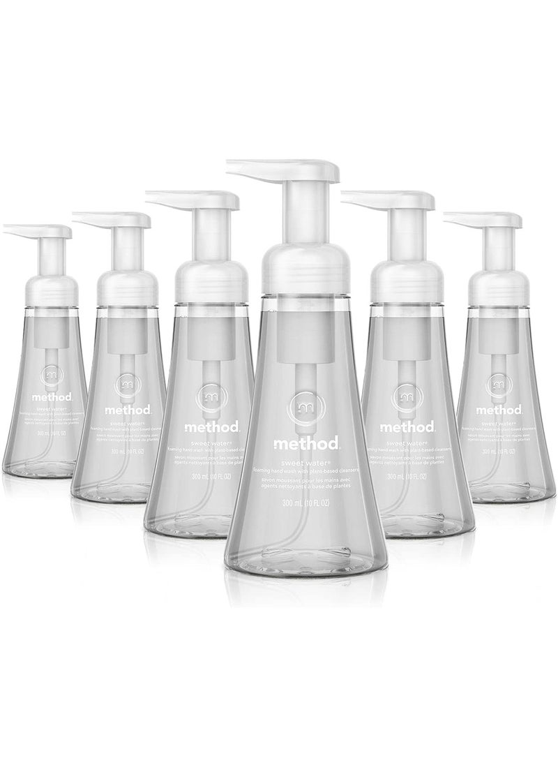 Method Foaming Hand Soap Sweet Water Paraben and Phthalate Free Biodegradable Formula 10 Fl Oz Pack of 6