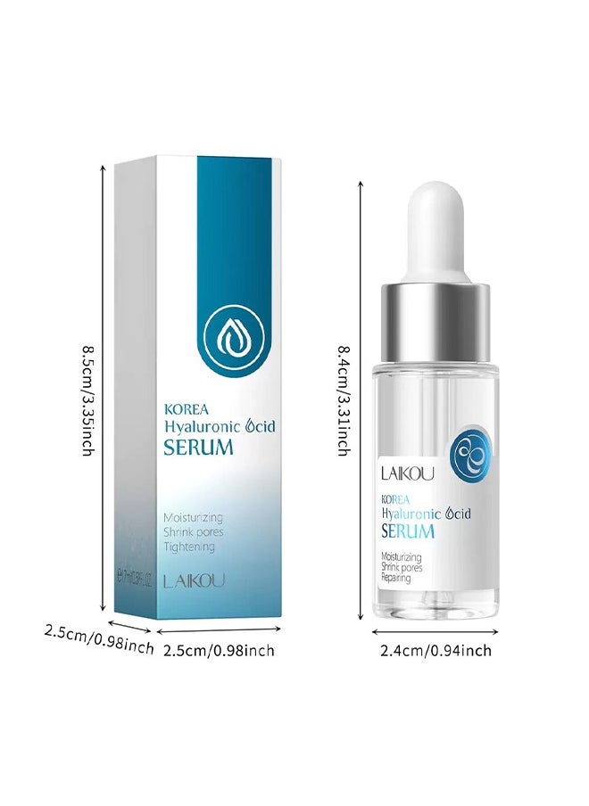 Hyaluronic Acid Serum for Face Hydrated, Facial Serum,Anti-Aging Skin Care ,Day and Night Moisturizing Essence for Face Anti Aging, 30ml