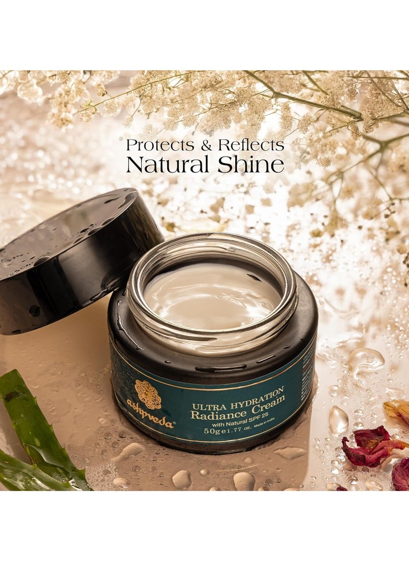 Daily Hydration Day Cream with Broad Spectrum Natural SPF 25, UVA/UVB Sun Protector, Natural Day Cream for Pigmentation, Silky Soft & Brightening Skin (50 gm)