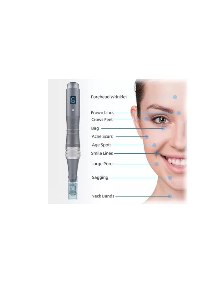 Ultima Professional Microneedling For Skin Care Tool Kit for Face and Body-Silver