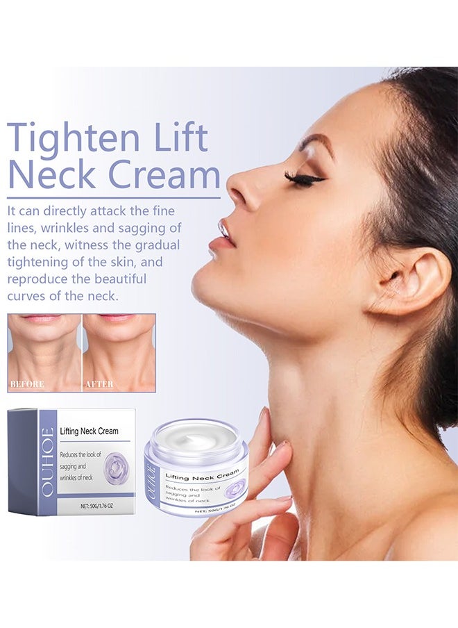 Lifting Neck Cream, Neck Tightening and Lifting Cream, Effective Anti Wrinkle Creams, Reduce Double Chin, Firm Sagging Skin 50g