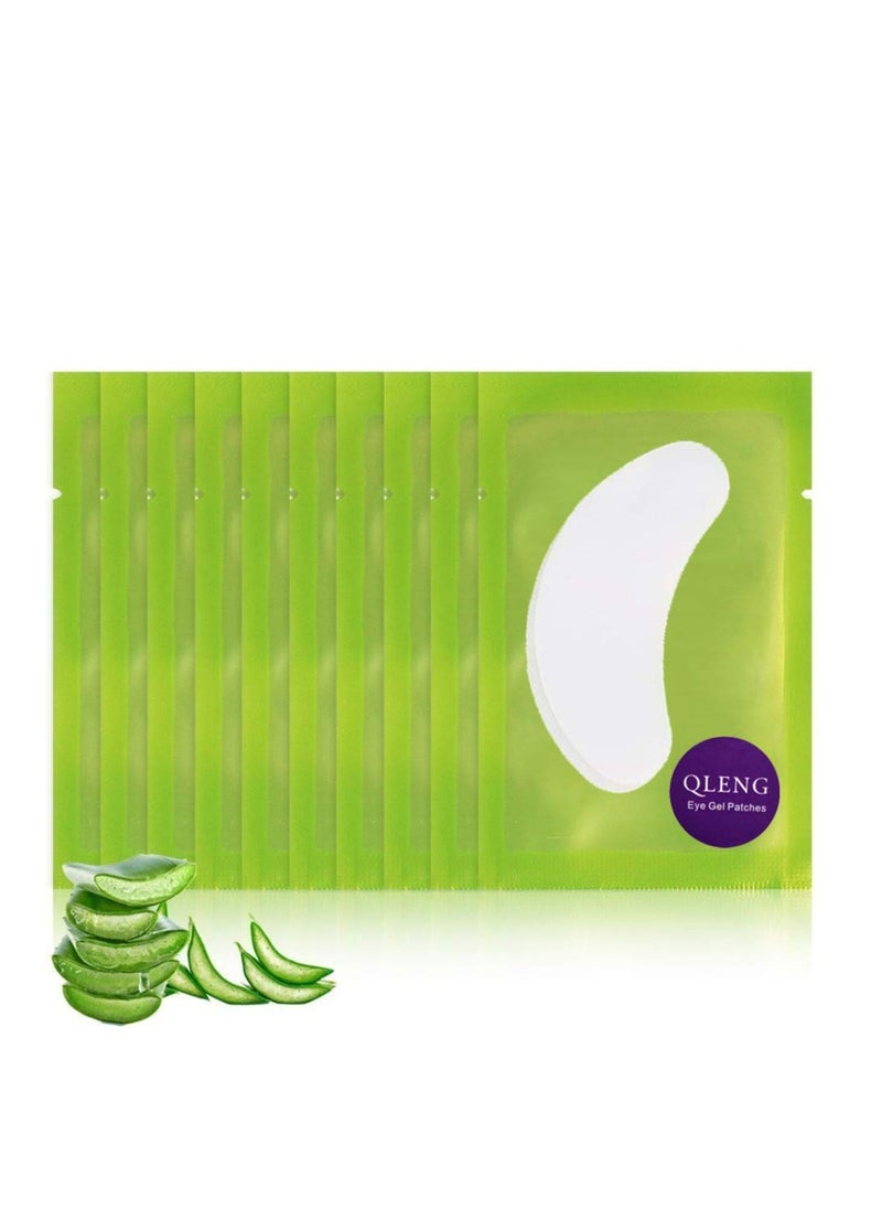 55 Pairs Set, Under Eye Hydrogel Pads, Professional Lint Free Eye Mask Eyelash Extension Gel Patches Kit for Adhesive Lash Beauty Tool (Green)