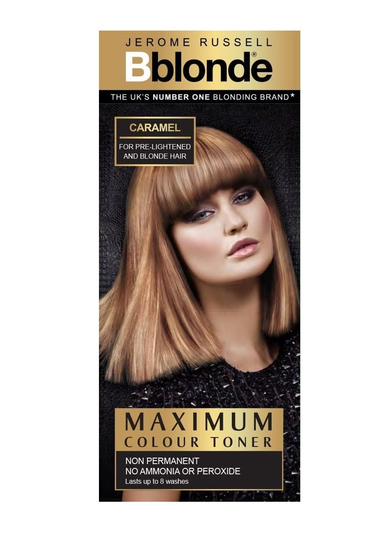 Bblonde Caramel Maximum Blonde Toner Non Permanent Hair Toner for Pre Lightened and Blonde Hair Colour Hair Dye with No Ammonia or Peroxide Lasts 8 Washes 75ml