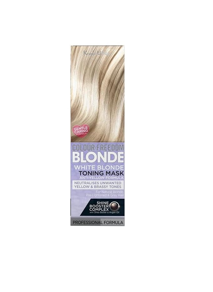 Colour Freedom Blonde Anti Yellow Toner Mask Semi Permanent Conditioning Treatment Neutralises Yellow and Brassy Tones for Naturally Light Bleached Grey and Coloured Hair 150ml
