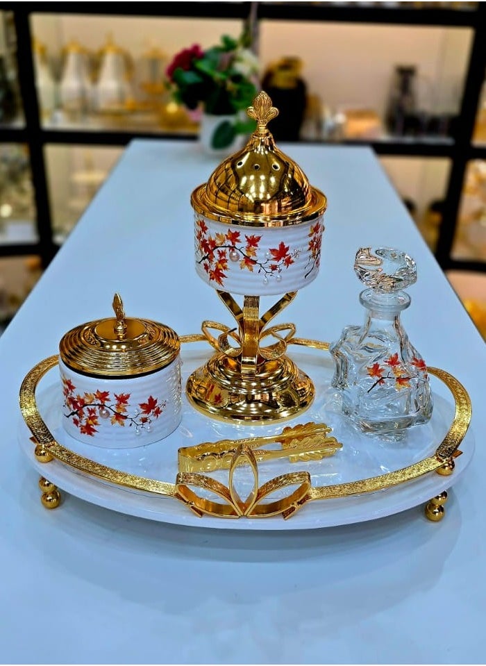 Bakhoor Burner Set Elegance Ideal Wedding Gift and Home Décor with a Blend of Arabic and English Culture