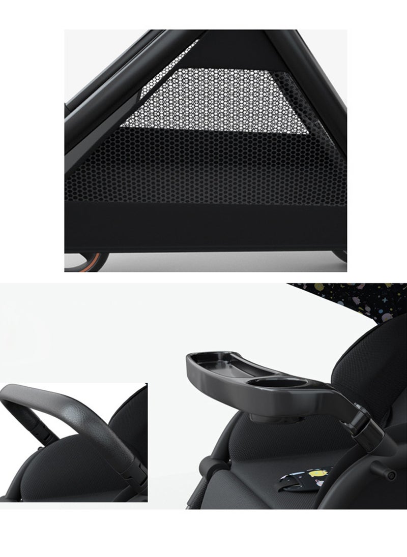 Baby Stroller with Tray Portable Lightweight and Foldable Two way Sitting