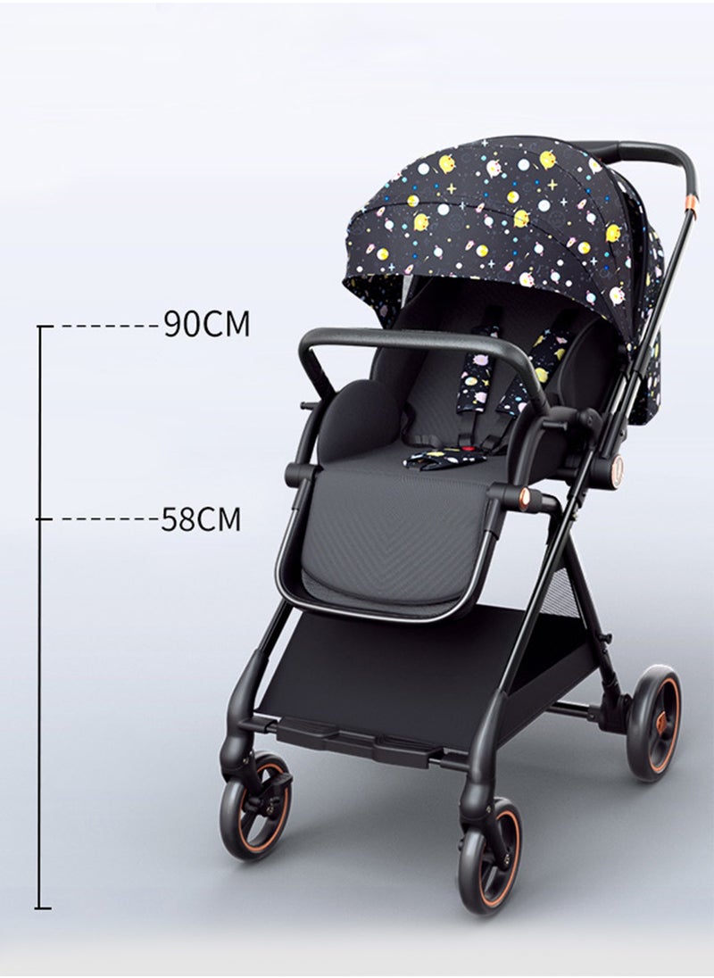 Baby Stroller with Tray Portable Lightweight and Foldable Two way Sitting