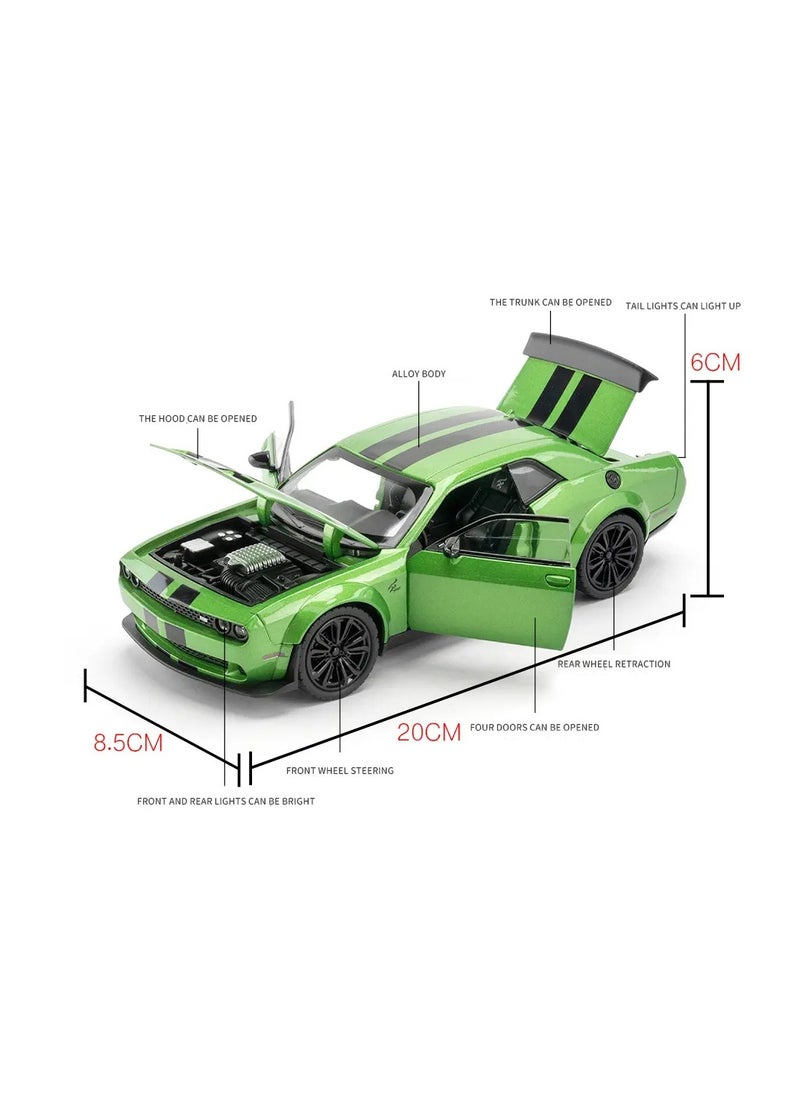 1:22 Scale  Die-Cast Model Car with Lights, Sounds & Opening Doors – Pull-Back Action