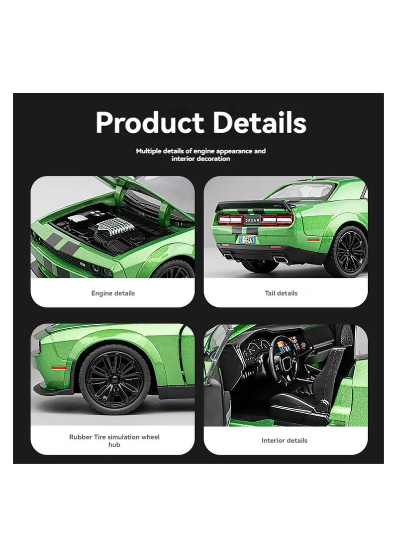 1:22 Scale  Die-Cast Model Car with Lights, Sounds & Opening Doors – Pull-Back Action