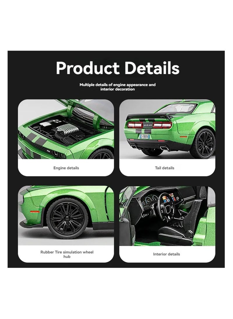 1:22 Scale  Die-Cast Model Car with Lights, Sounds & Opening Doors – Pull-Back Action