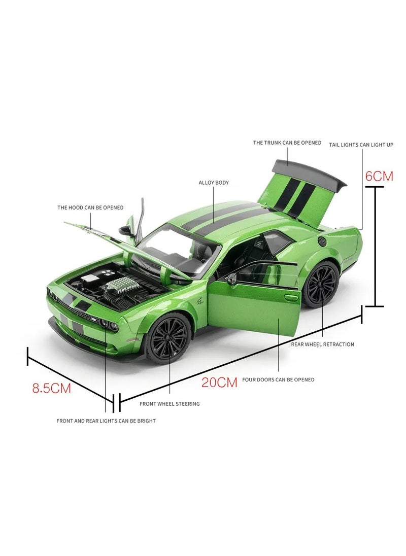 1:22 Scale  Die-Cast Model Car with Lights, Sounds & Opening Doors – Pull-Back Action