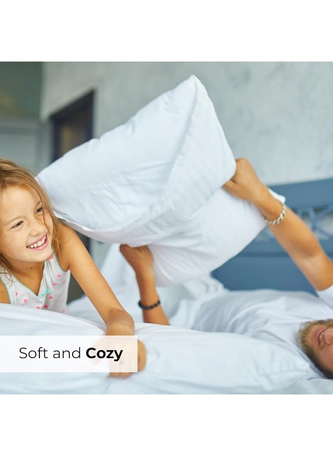 Queen Pillow Cases Set of 2 - Ultra Soft Hotel Quality Pillowcase Covers - Comfortable Cozy Bedding for Women, Men, Kids & Teens - Machine Washable Pillow Protectors - 2 Pieces Set - Queen Size White