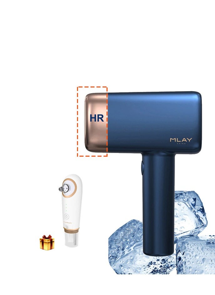 T14 Painless Ice Compress Laser Hair Removal Device,500,000 Flashes Epilator For Whole Body Bikini Line Arm Armpit Face Back Leg (1*HR Lamp)