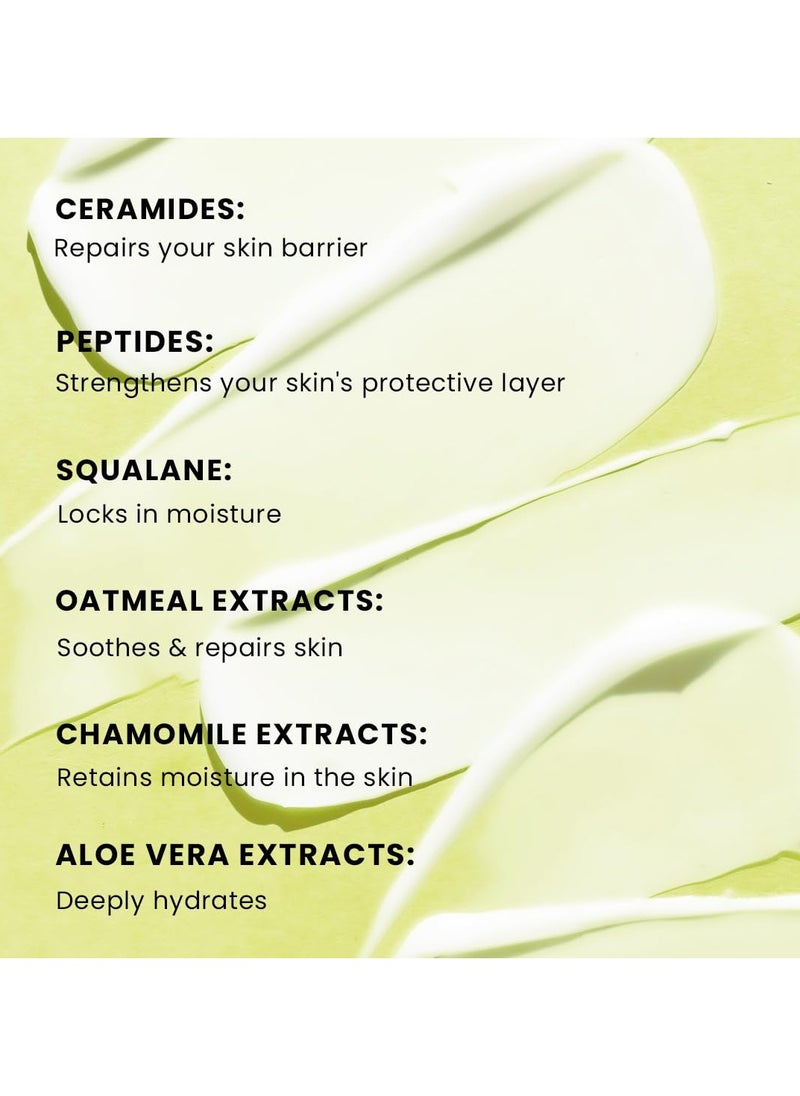 Barrier Care Face Cream for Oily & Combination Skin | Lightweight Peptide and Ceramide Face Moisturizer | Strengthens Skin Barrier & Deeply Hydrates | Oil Free Face Moisturizer |50Ml