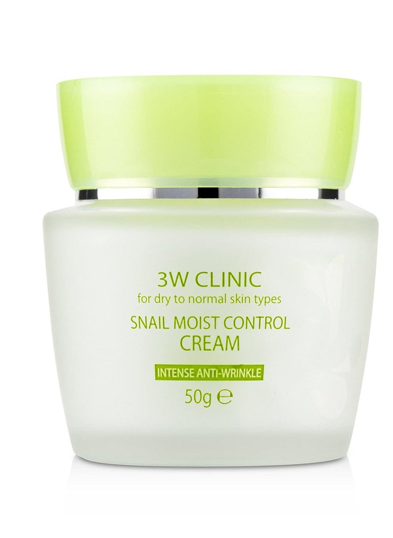 3W CLINIC Snail Moist Control Cream 50g / 1.76oz