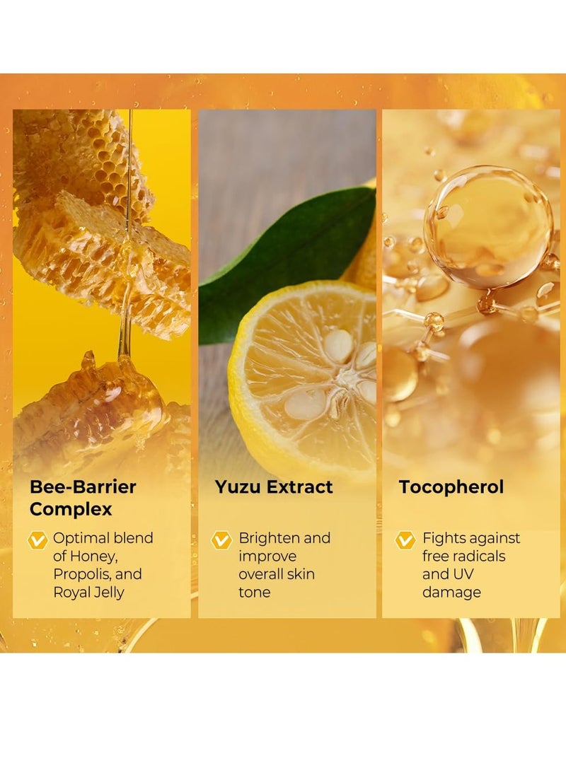 Yuzu Honey Enriched Cream – Korean Moisturizing Face Cream with Honey, Propolis & Hyaluronic Acid, Plumps Dry Skin, Smooths Fine Lines, Restores Radiance, Botanical Oils, 1.69 fl.oz.