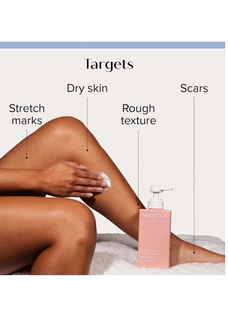Medix 5.5 Hyaluronic Acid Hydrating Body Treatment Cream + 20% Vitamin F Anti Aging Serum Set