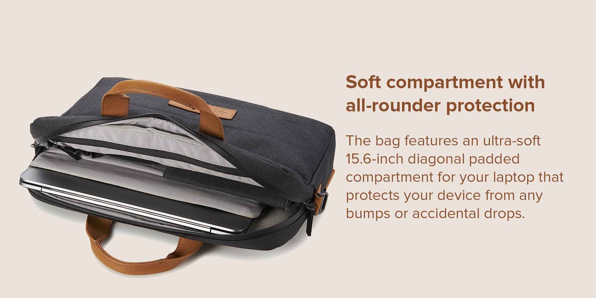 Urban Topload Bag For Laptop Brown/Charcoal Grey