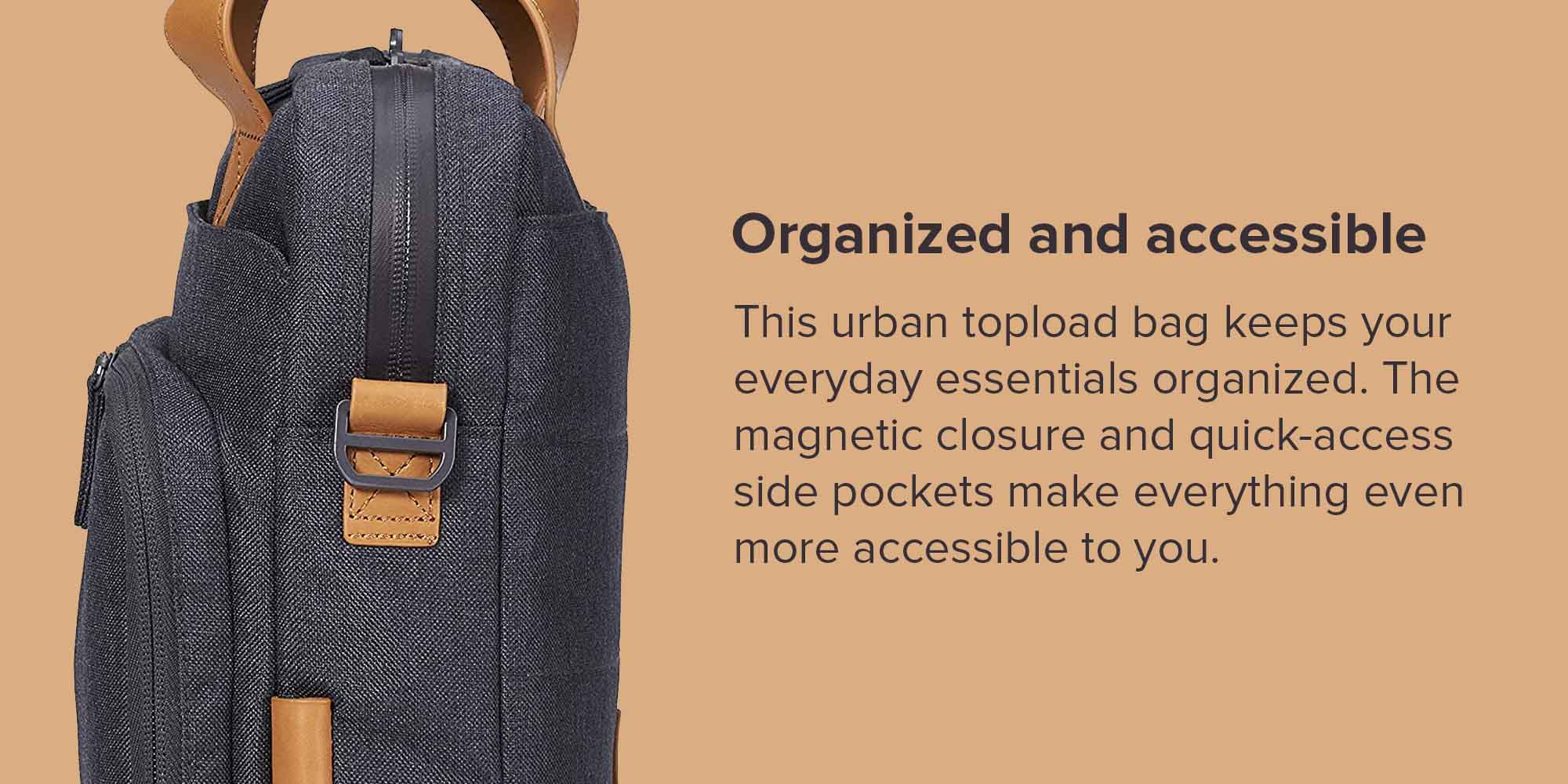 Urban Topload Bag For Laptop Brown/Charcoal Grey